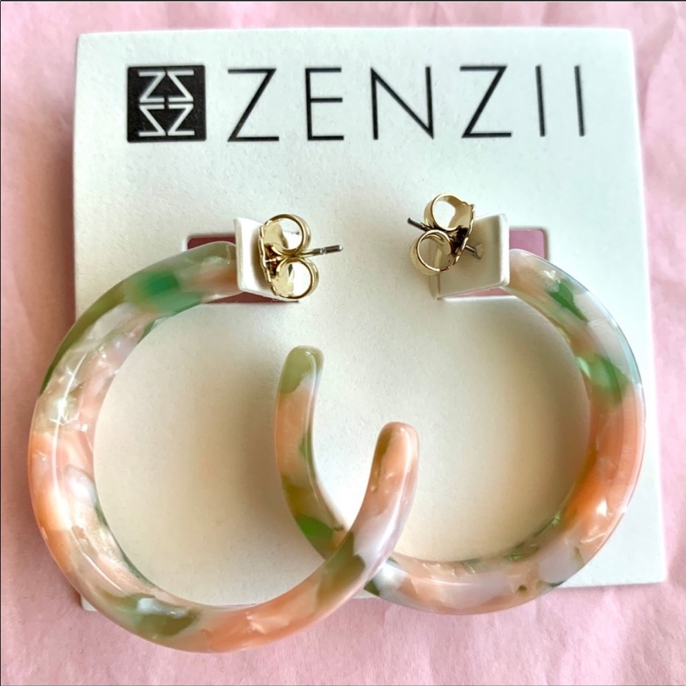 New! Zenzii gold hooped earrings
